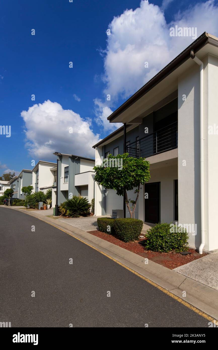 Brisbane Australien / Moderne Wohnung im Vorort Carindale. Stockfoto