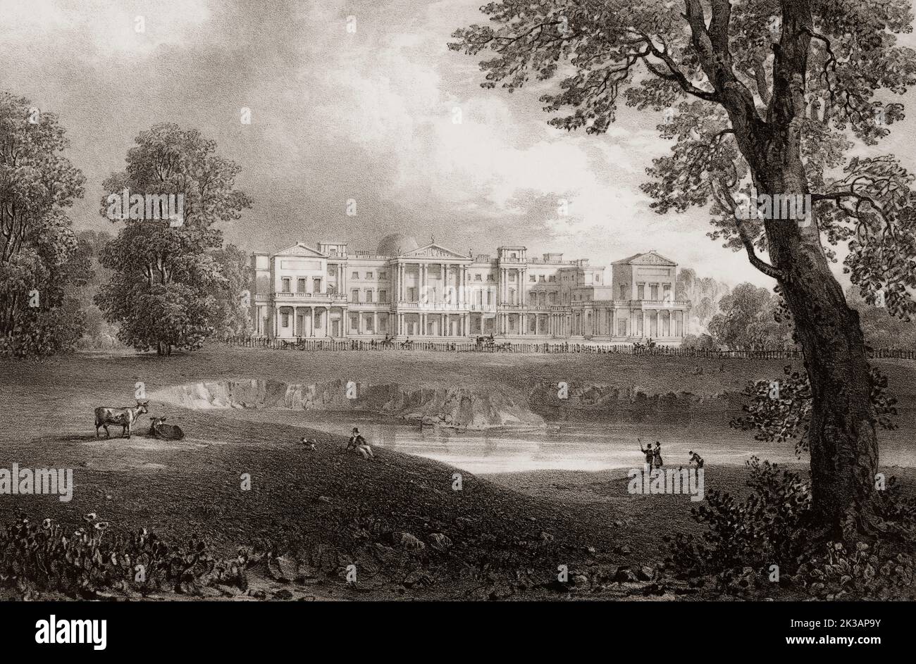 St James's Park, Buckingham Palace, London, England, nach William Gauci, 1823 Stockfoto