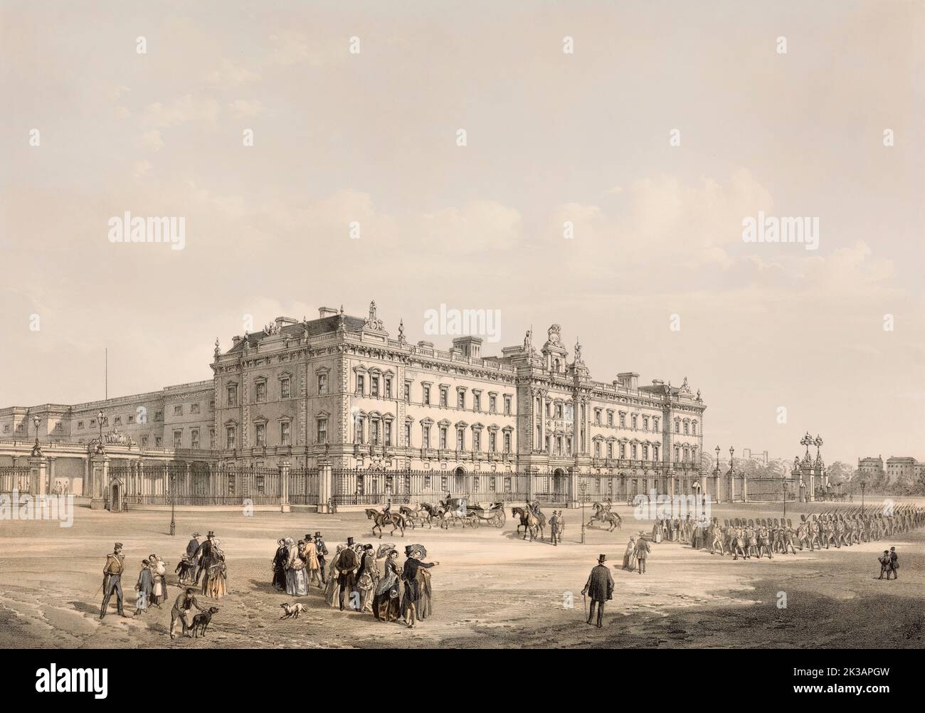 Buckingham Palace, London, England, nach Edmund Walker, 1852 Stockfoto