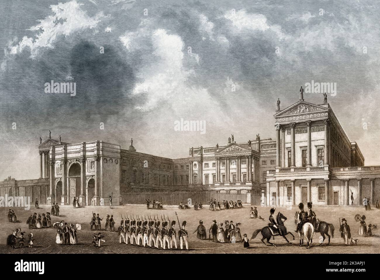 Buckingham Palace, London, England, nach John Woods, um 1850 Stockfoto