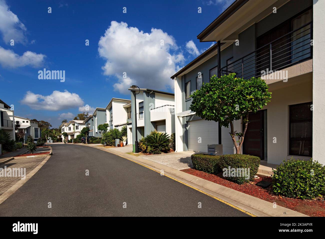 Brisbane Australien / Moderne Wohnung im Vorort Carindale. Stockfoto