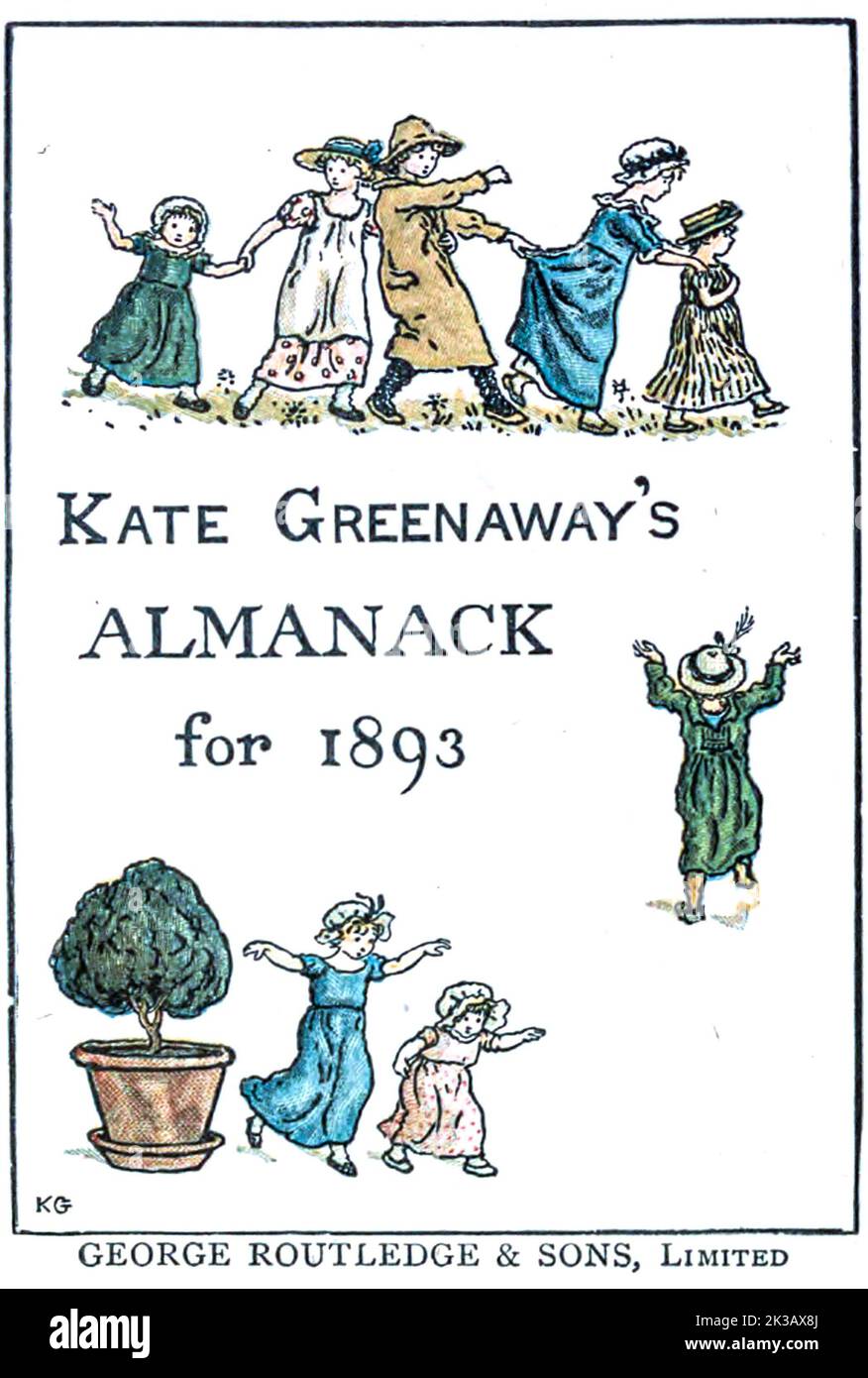 Kate Greenaway's Almanac für 1893 Stockfoto