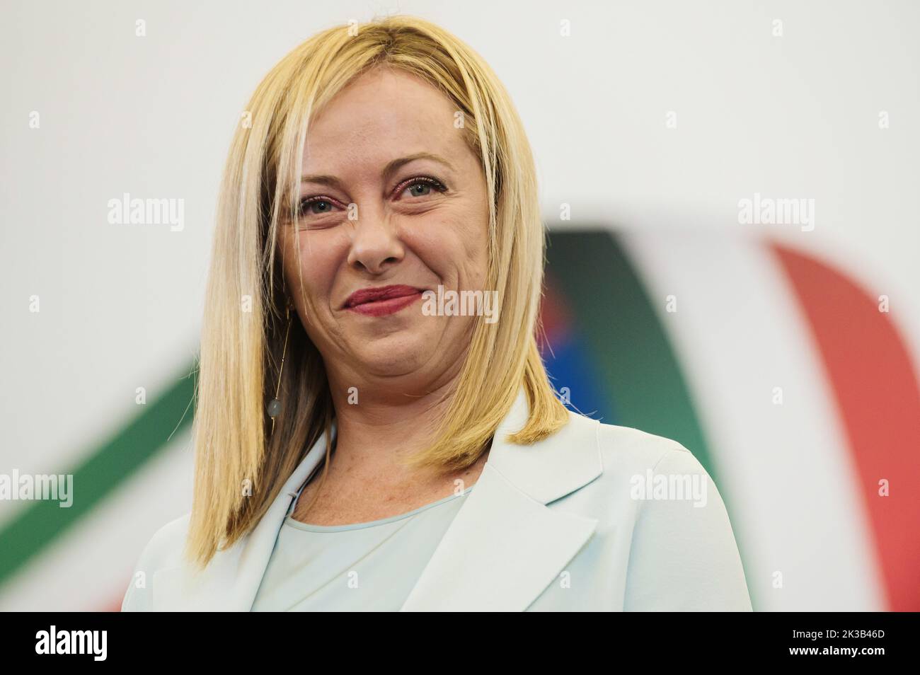 Rom, Italien. 25. September 2022. Meloni gesehen während einer