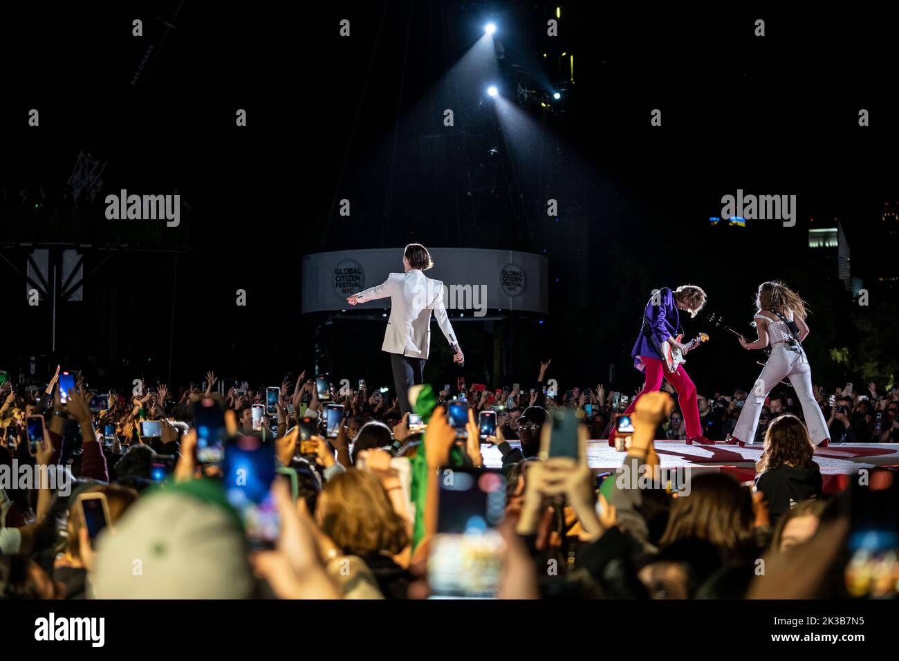 New York, NY - 24. September 2022: Maneskin tritt beim Global City Festival NYC im Central Park auf Stockfoto