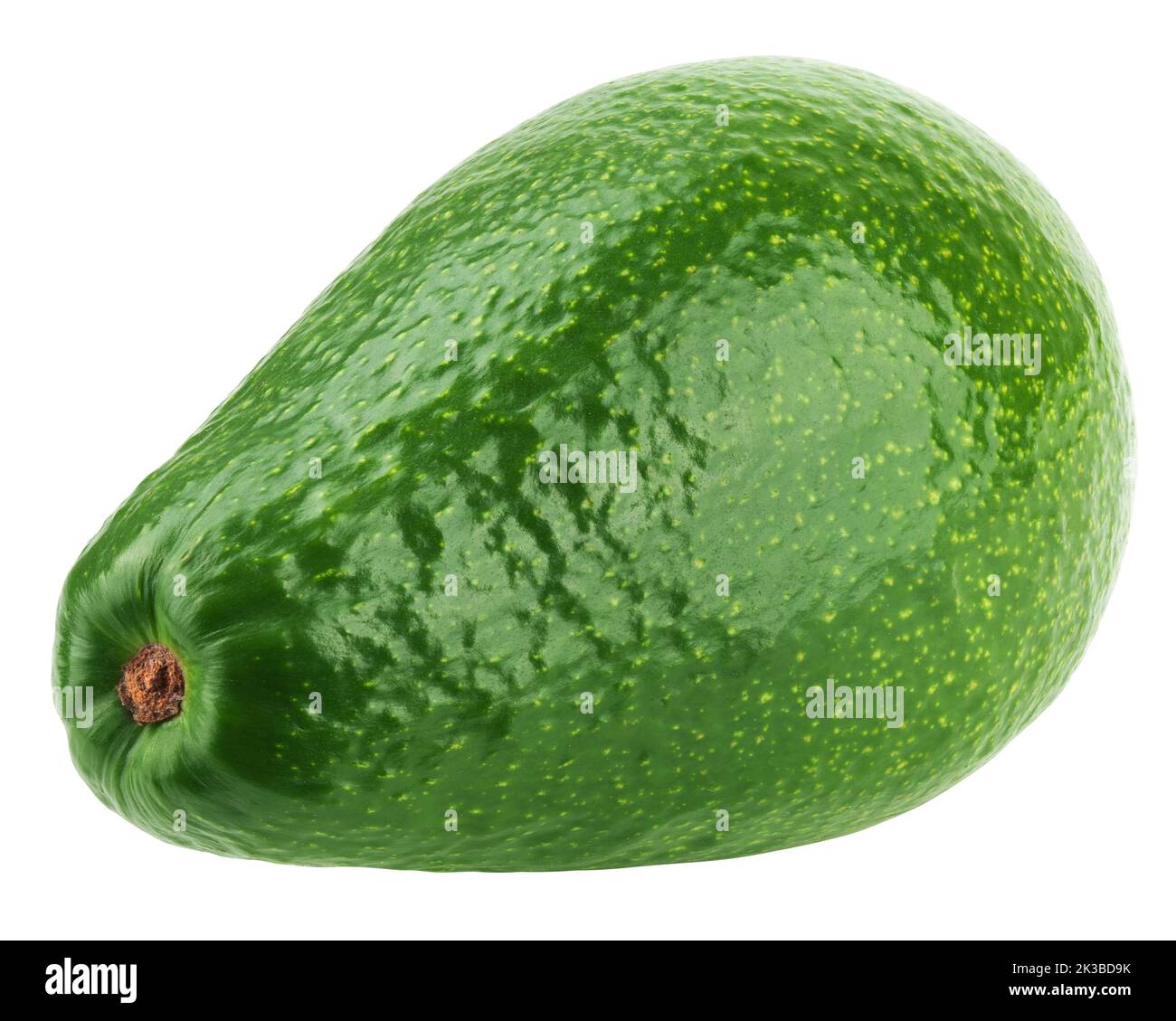 Avocado isoliert auf weißem Hintergrund, volle Schärfentiefe, Beschneidungspfad Stockfoto