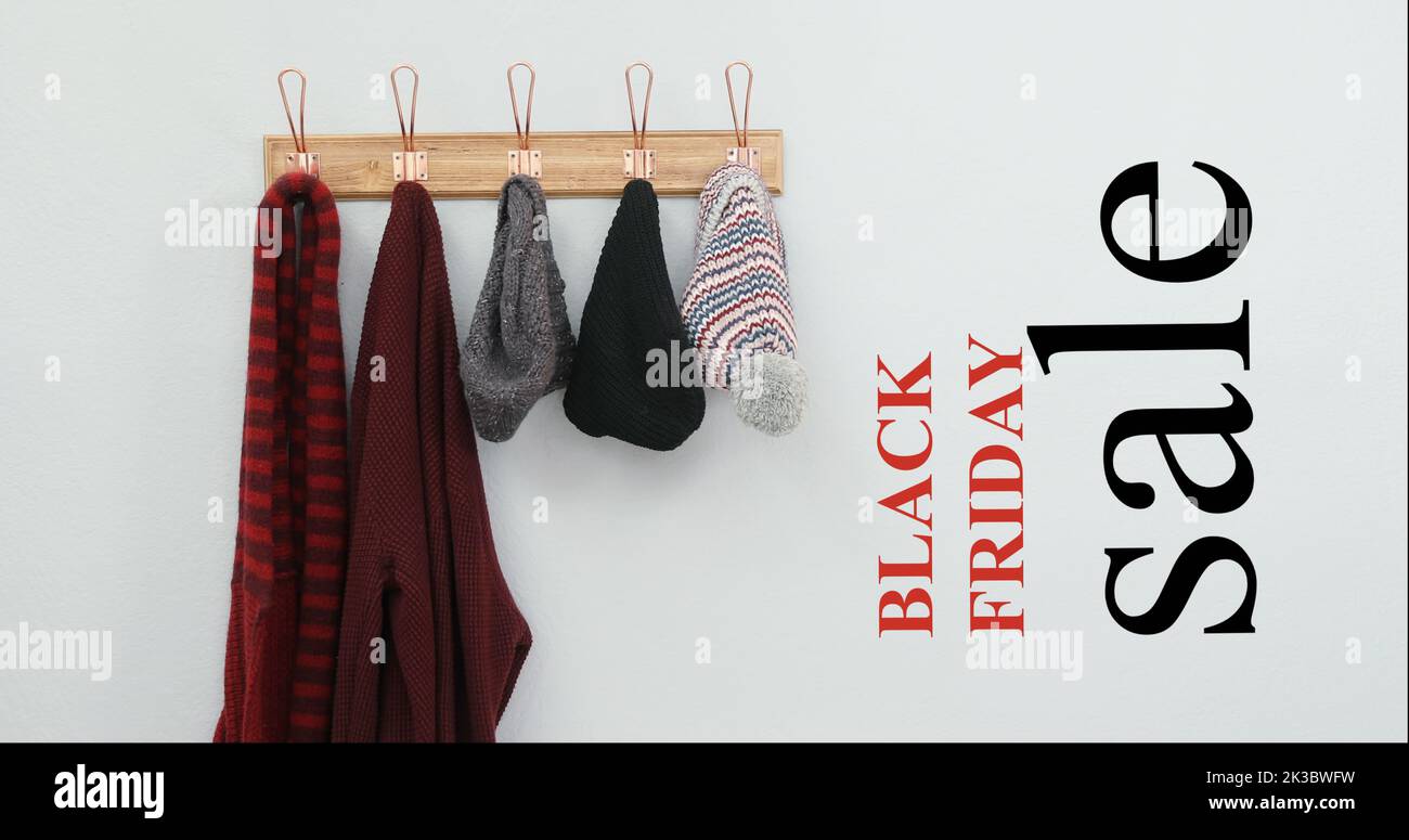 Digital generierte Bild von Black friday Sale 4K Stockfoto