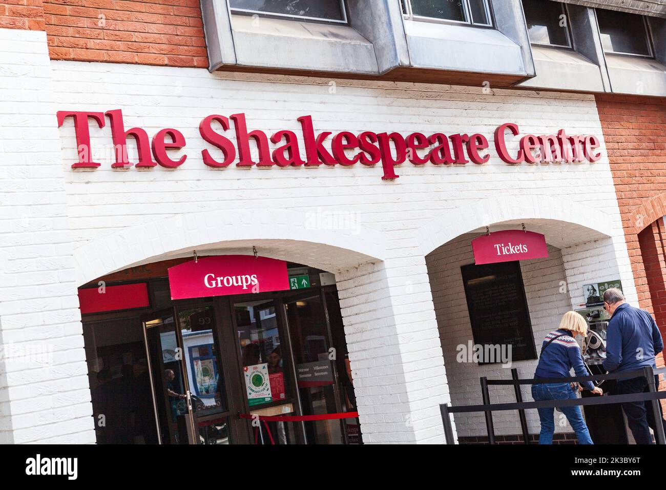 Die Eintrittskarte für das Shakespeare Center in Stratford-upon-Avon Stockfoto