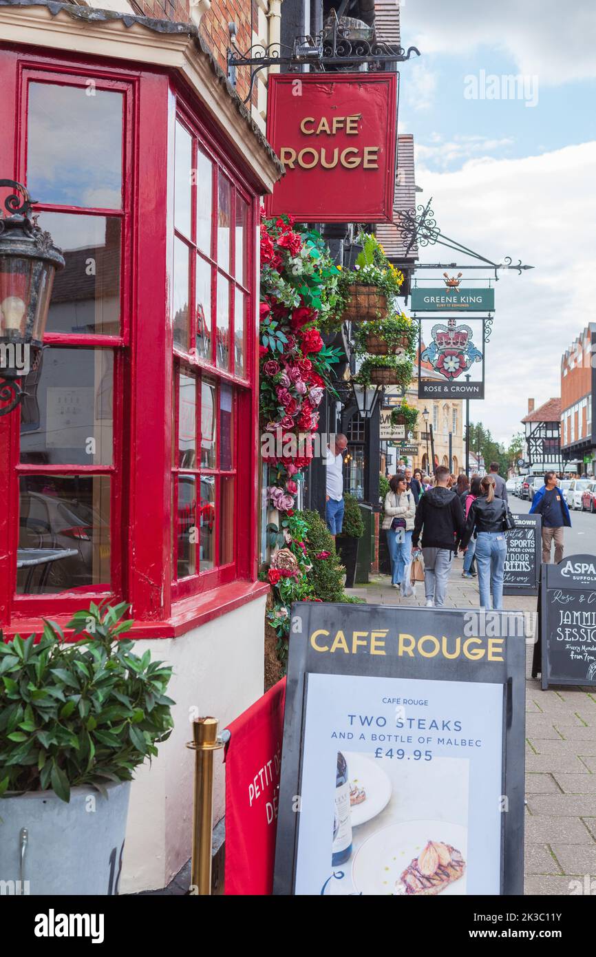 Cafe Rouge Sheep Street Stratford-upon-Avon Stockfoto