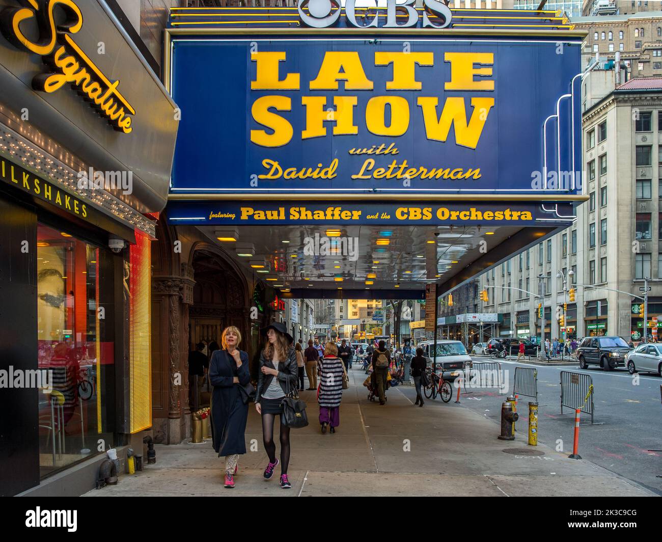 Late Show im Ed Sullivan Theater on1697 Broadway, Manhattan in New York City Stockfoto
