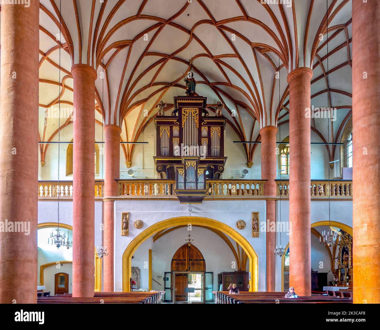 Barockorgel der Jakobskirche, Villach, Österreich, Stockfoto
