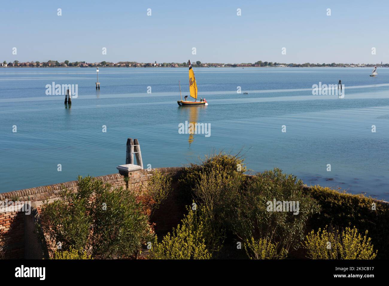 Landschaften der Insel San Clemente in Venedig - Lagune Stockfoto
