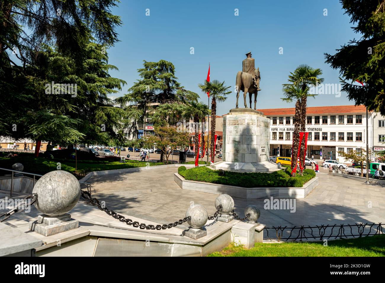 Bursa, Türkei September 17 2022 Die berühmte Mustafa Kemal Atatürk