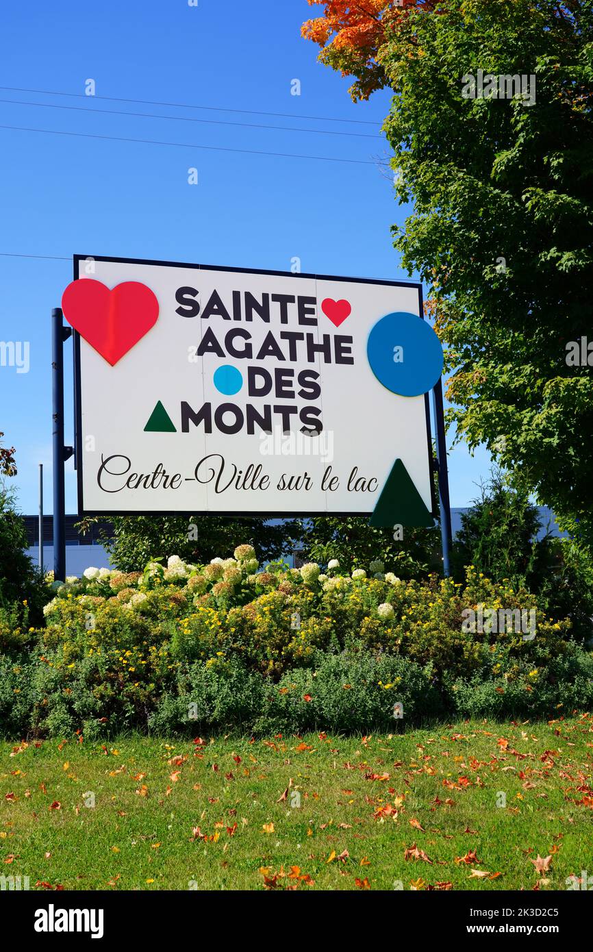 SAINTEAGATHEDESMONTS, KANADA 15 SEP 2022 Blick auf die Stadt