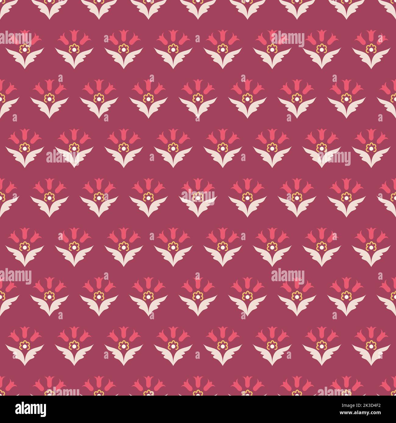 Mit Ziernaht-Muster im Nahtlosmuster. Kreative orientalische Blumenmotive. Wiederholen Sie den Texturhintergrund für Druck und Textil Stock Vektor
