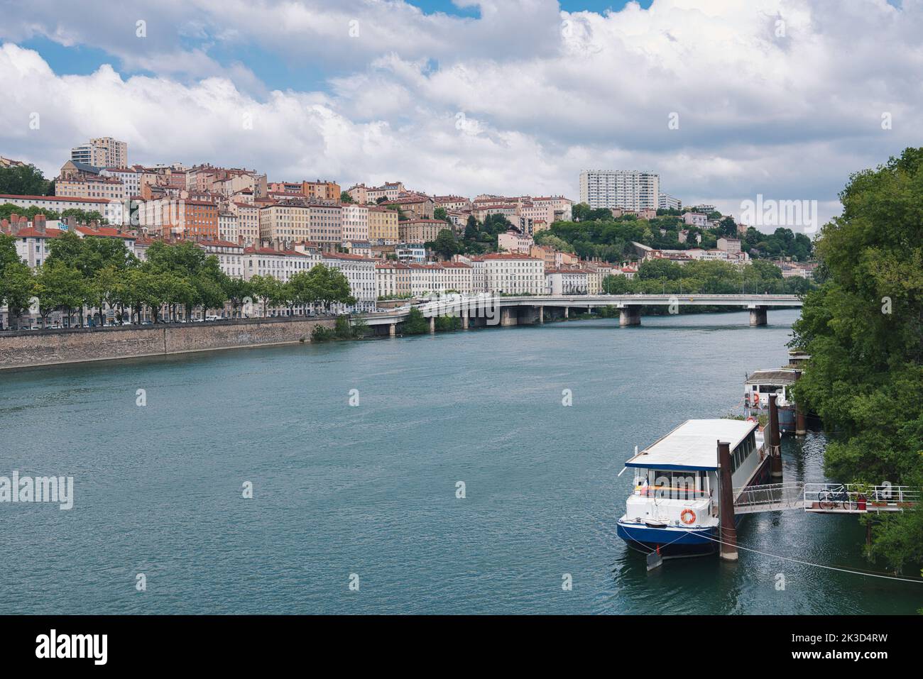 Foto der Rhone in Lyon Frankreich Stockfoto