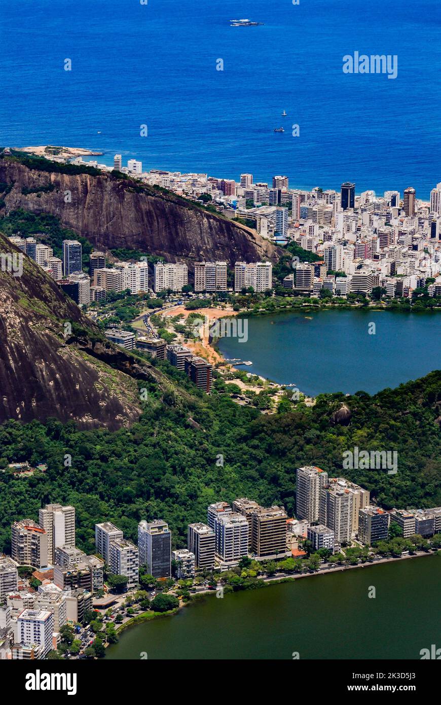 Panoramablick auf den Strand in rio de Janeiro brasilien Stockfoto