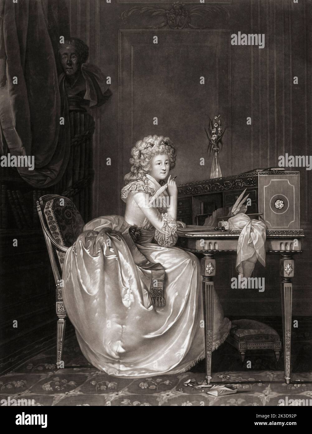 Marie-Louise Thérèse von Savoy-Carignan, Princesse de Lamballe, 1749 - 1792. Intime Gefährtin und Dame, die auf Marie Antoinette wartet. Sie wurde während der Französischen Revolution ermordet. Stockfoto
