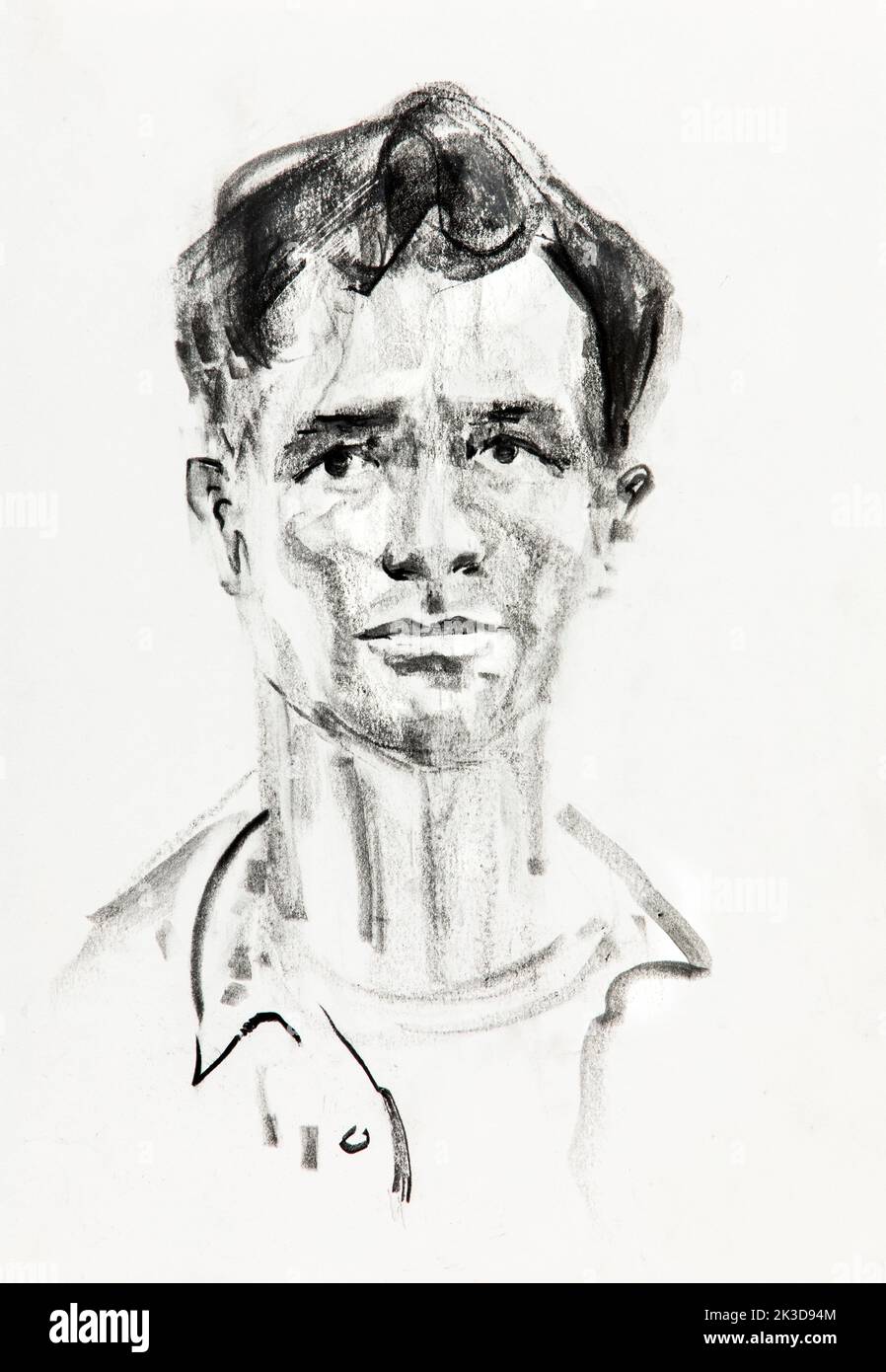 Jack Kerouac (Dessin de Ewa KLOS) Stockfoto