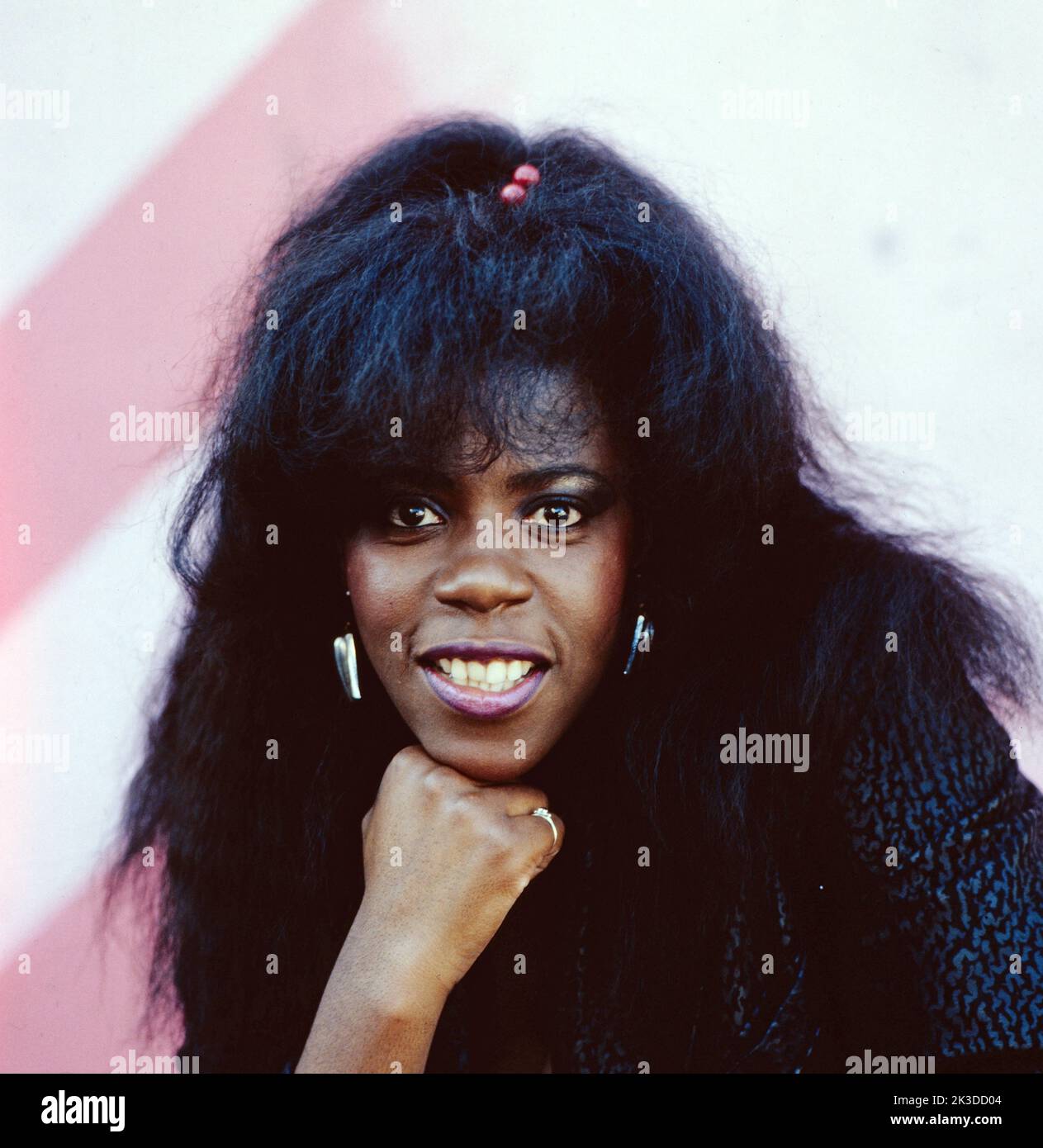 Jaki Graham, britische Soulsängerin, Portrait, Deutschland, 1989. Jaki Graham, britische Soul-Sängerin, Portrait, Deutschland, 1989. Stockfoto