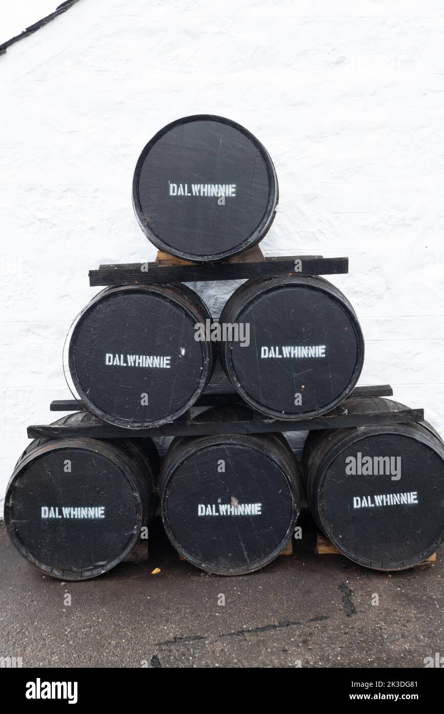 Dalwhinnie Whisky Distillery in Schottland Stockfoto