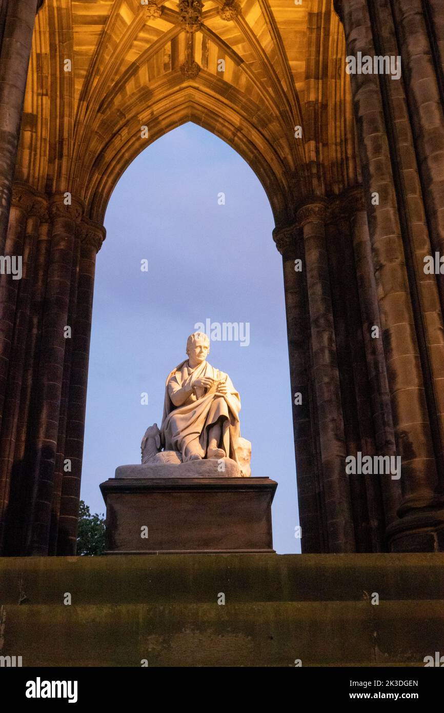 Sir Scott Denkmal in Edinburgh, Schottland Stockfoto