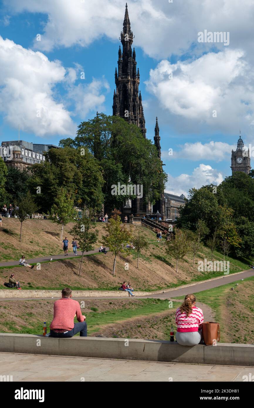 Scott Denkmal im Stadtzentrum von Edinburgh, Schottland Stockfoto