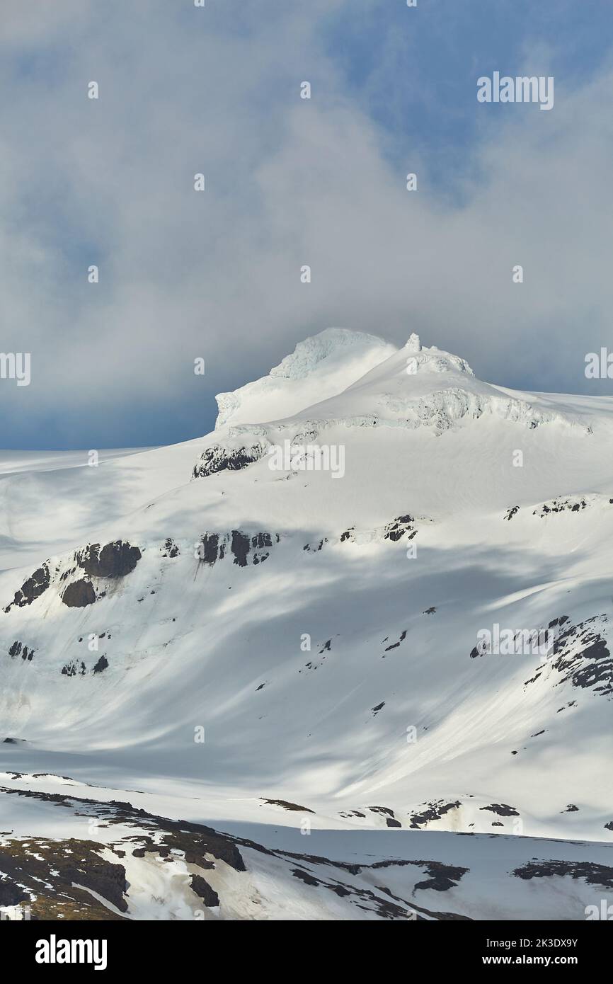 Vulkan Eyjafjallajokull Eis in Island Stockfoto