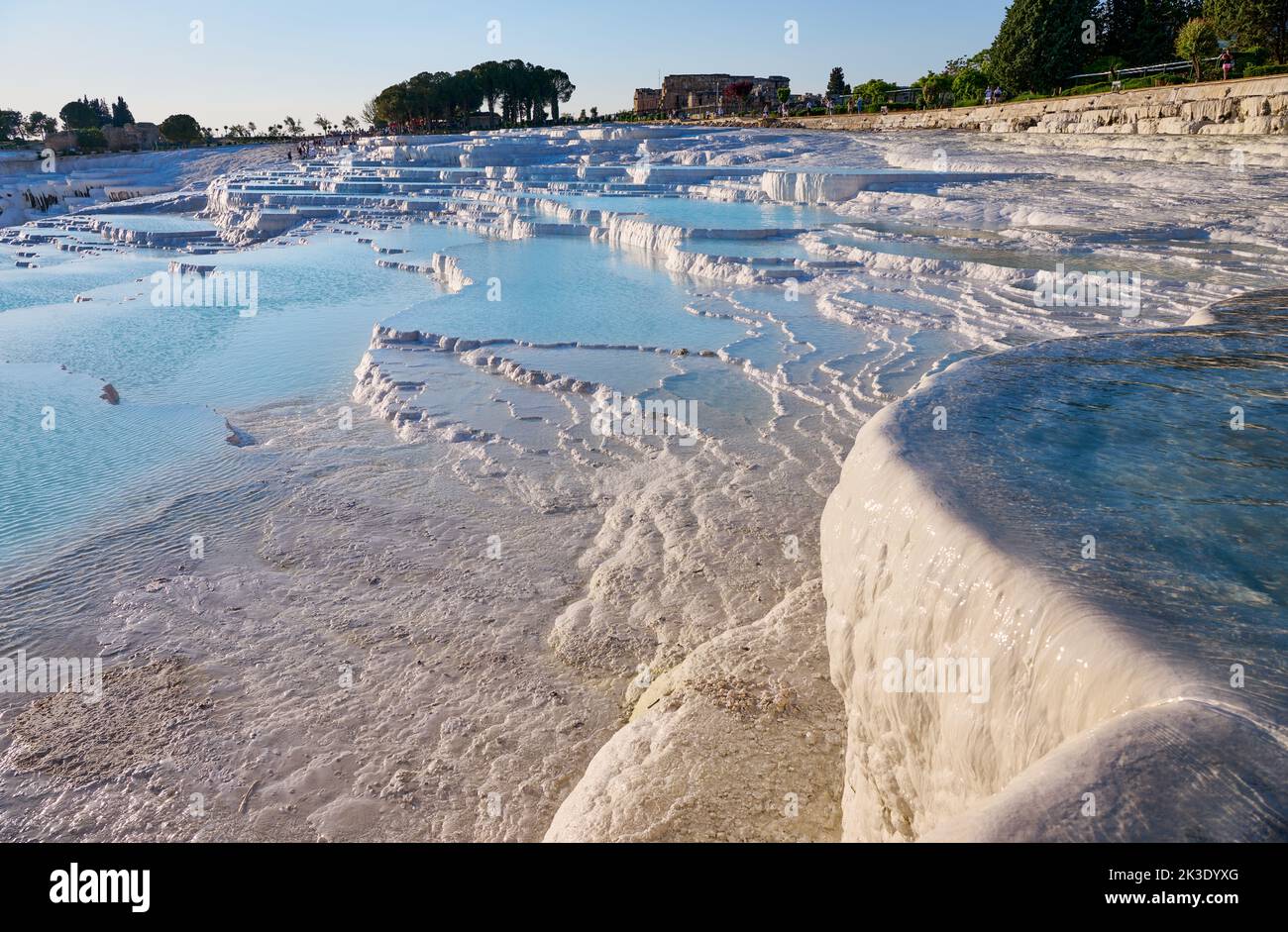Pamukkale Travertin-Terrassen, Denizli, Türkei Stockfoto