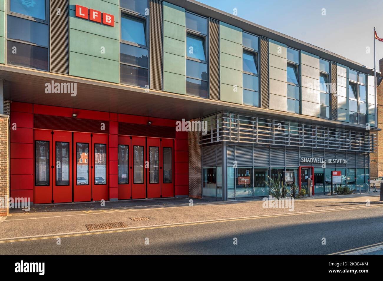 Shadwell Fire Station in Cable Street, East London. Stockfoto