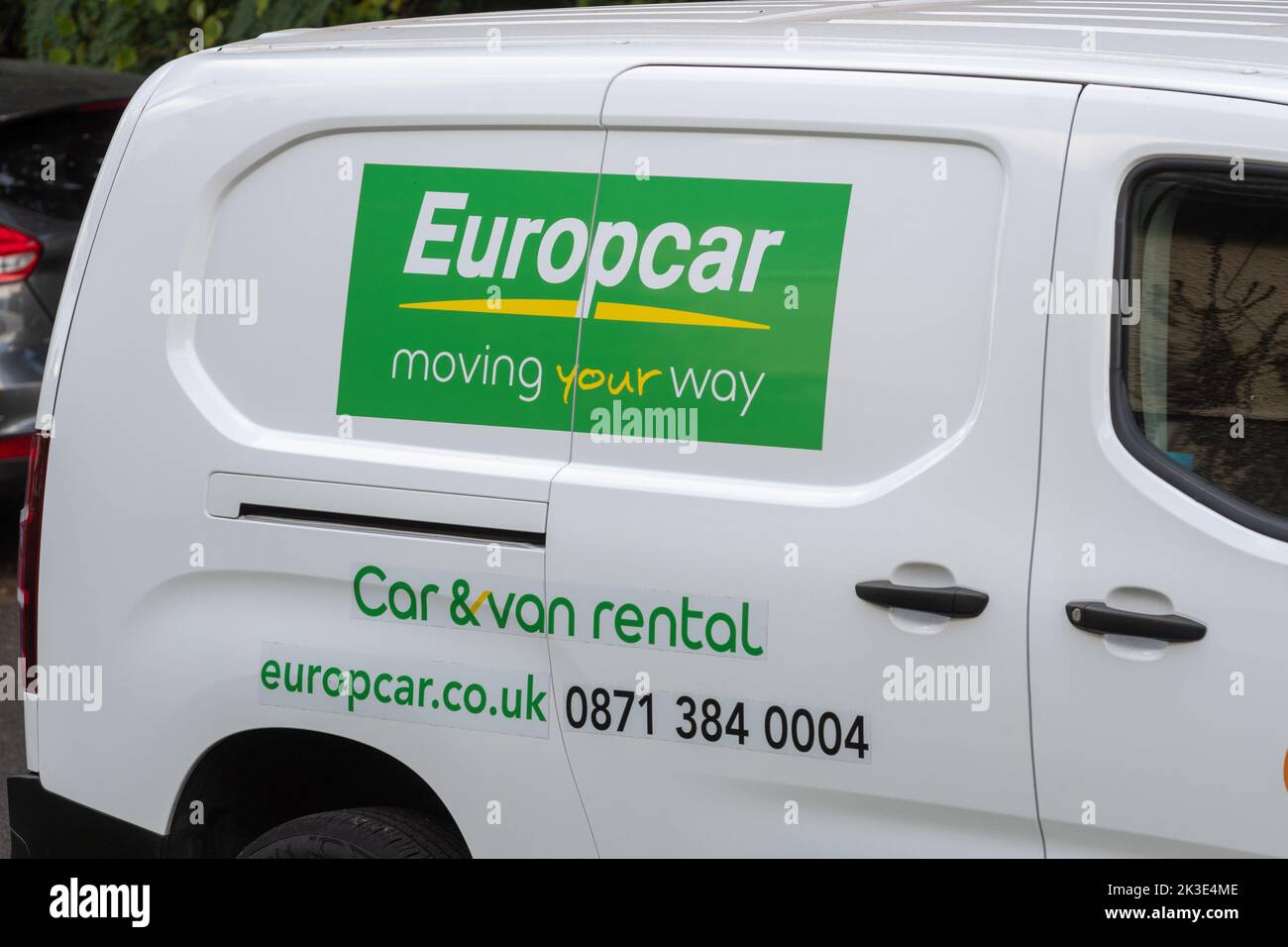 Europcar Van, Autovermietung und Kleintransporter, England, Großbritannien Stockfoto