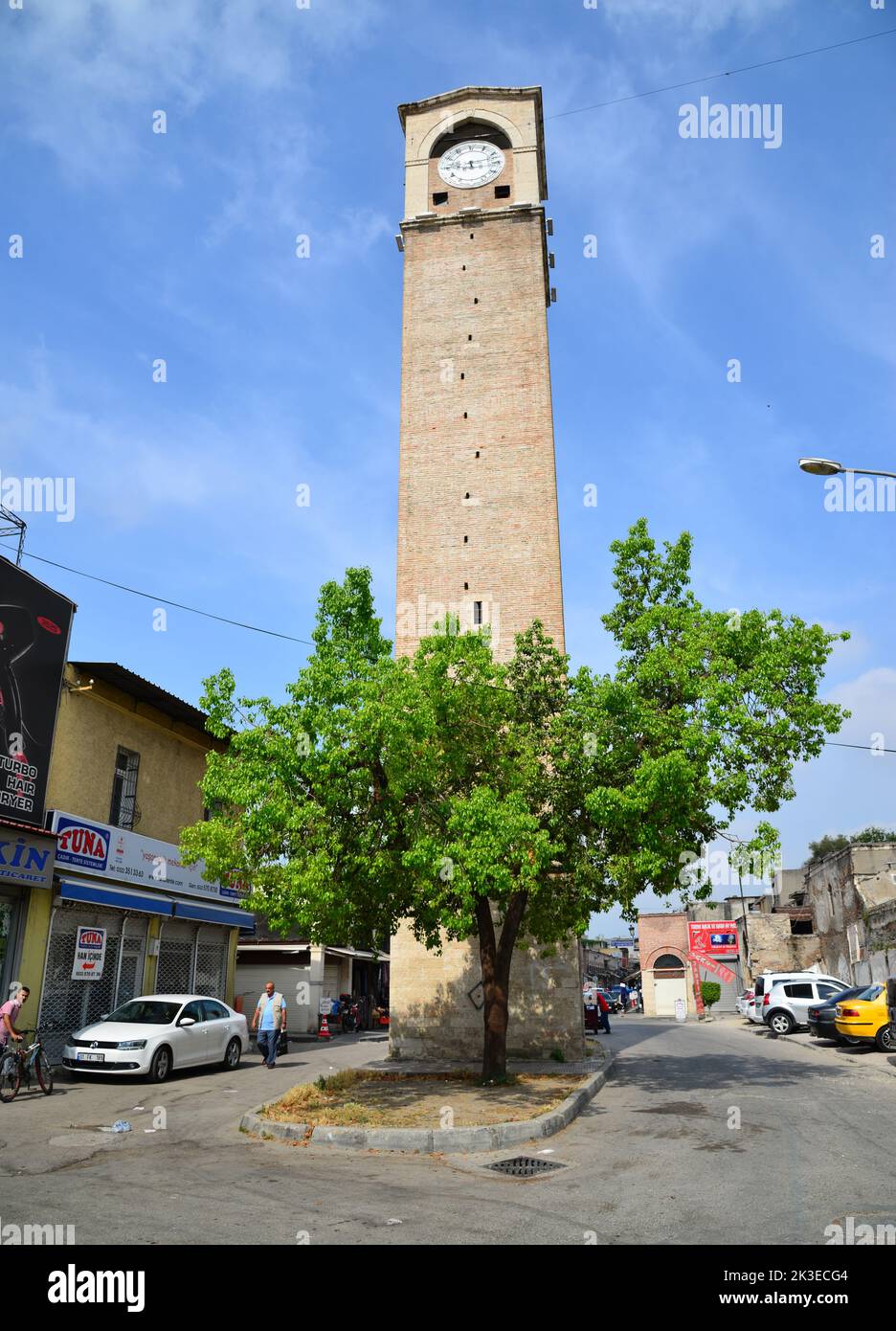 Der Adana-Uhrenturm wurde während der osmanischen Zeit erbaut Stockfoto