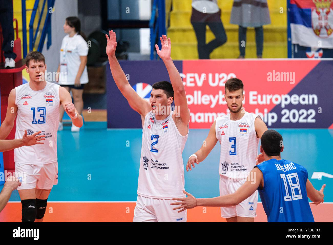 Montesilvano, Italien. 22.. September 2022. In Aktion während der CEV U20 Volleyball Europameisterschaft 2022 in Montesilvano (Foto von Elena Vizzoca/Pacific Press/Sipa USA) Quelle: SIPA USA/Alamy Live News Stockfoto