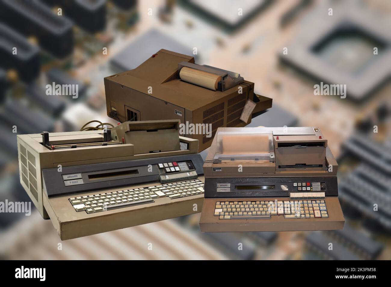 Der Olivetti P6060 ist einer der ersten PCs, die Olivetti 1975 produzierte Stockfoto