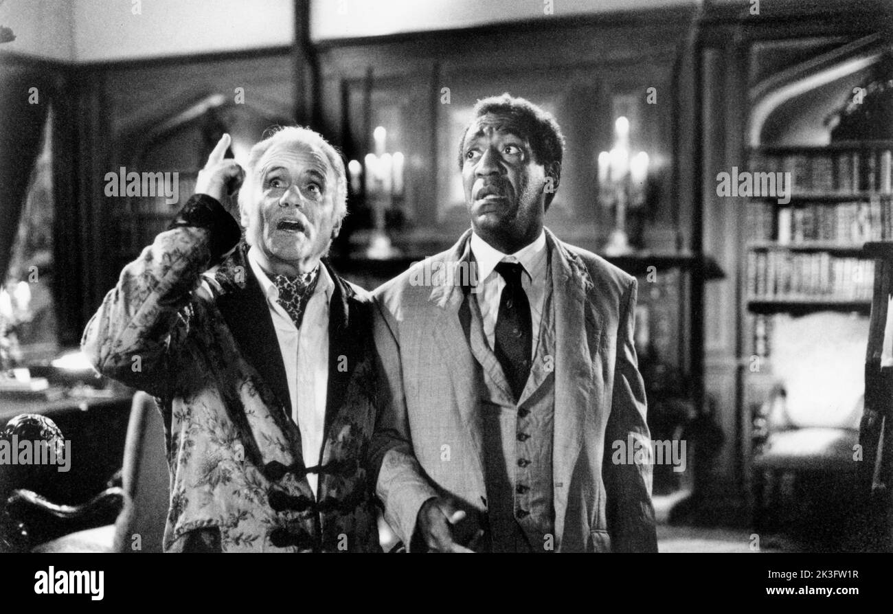 Ian Bannen, Bill Cosby, am Set des Films, 'Ghost Dad', Universal Picturs, 1990 Stockfoto
