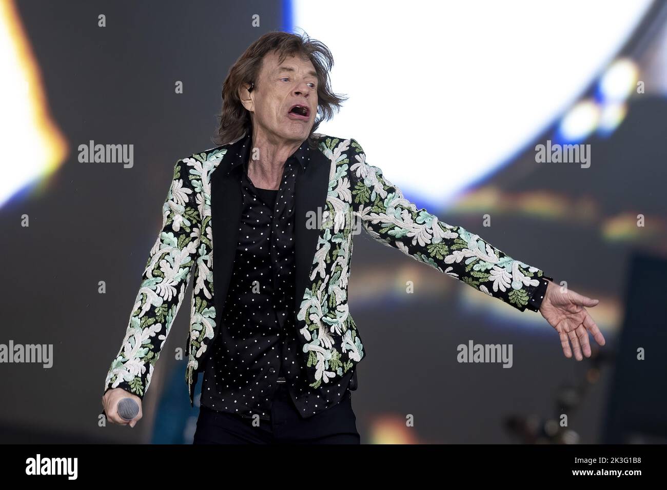 LONDON, ENGLAND: Die Rolling Stones treten auf der Great Oak Stage beim British Summer Time Festival im Hyde Park auf. Mit: Mick Jagger wo: London, Großbritannien Wann: 25 Jun 2022 Credit: Neil Lupine/WENN Stockfoto