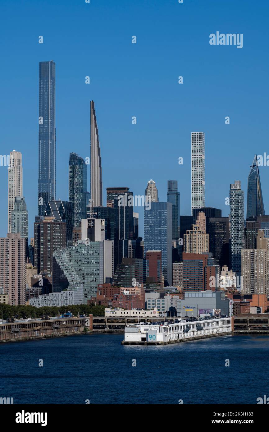 Skyline von Midtown Manhattan, New York, USA Stockfoto