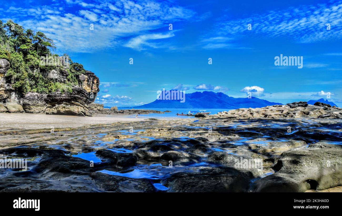 Mount Santubong View in Kuching Sarawak Stockfoto