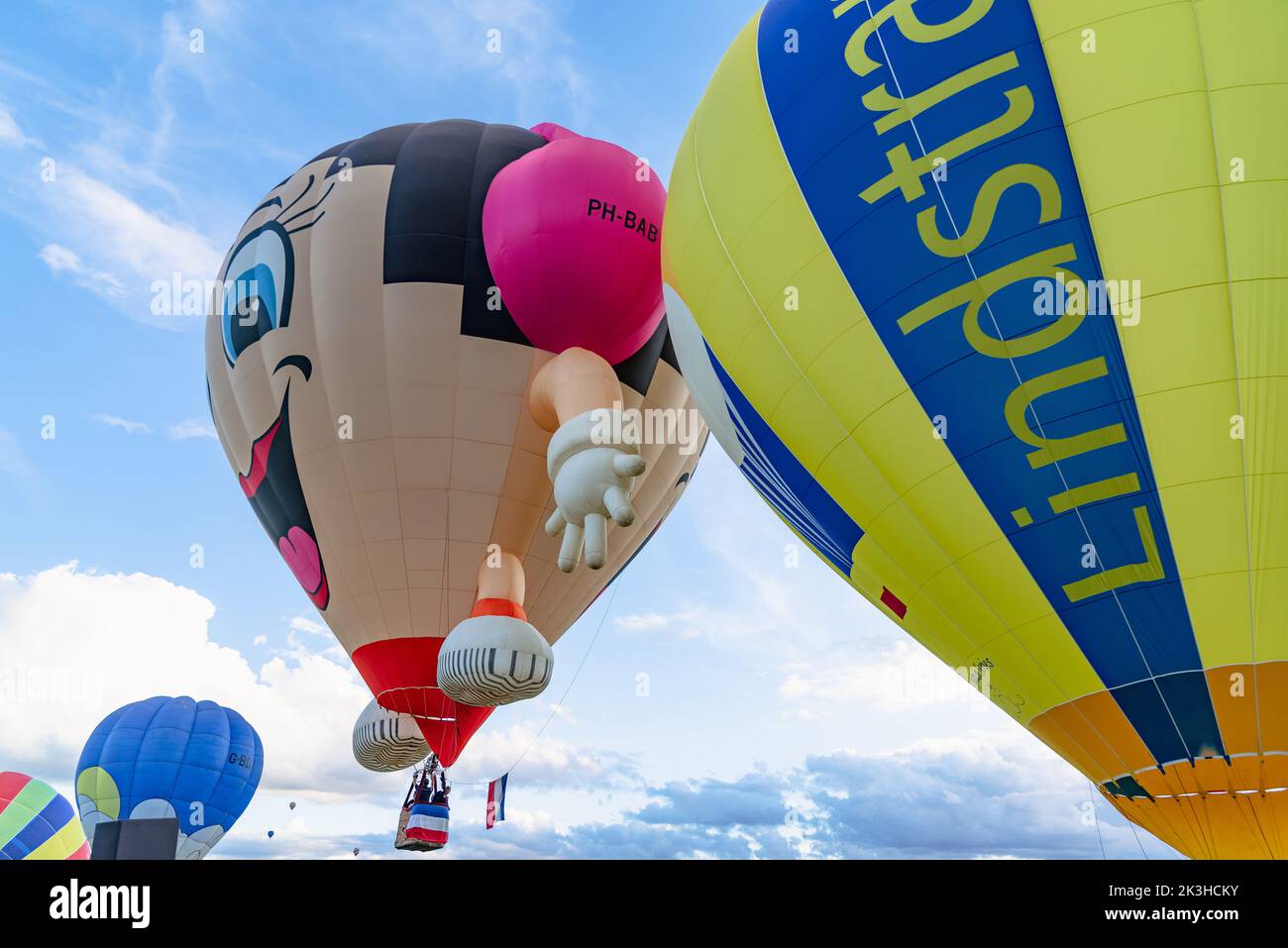 Heißluftballons bei der Yorkshire Balloon Fiesta Stockfoto