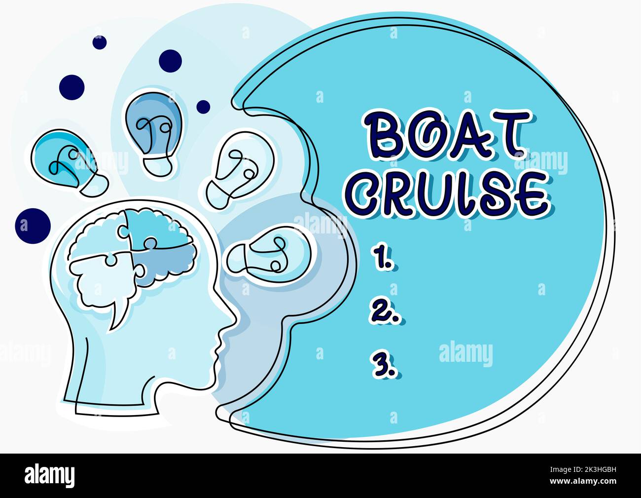 Konzeptionelle Bildunterschrift Bootstour. Business Showcase segeln in der Gegend ohne präzises Ziel mit großem Schiff Stockfoto