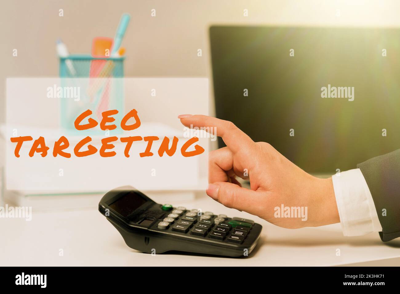 Konzeptionelle Darstellung Geo-Targeting. Geschäftsansatz Digitale Anzeigen Ansichten IP-Adressen Adwords Kampagnen Standort Stockfoto