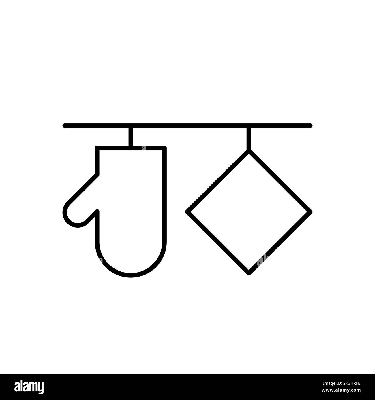 Küchenausstattung, Kochzubehör. EPS 10.. Isolierte Umrisssymbole festgelegt... Schilder für Küchengeräte. Viel Kochwerkzeug. Abzeichen zur Küchenausstattung. Stockfoto