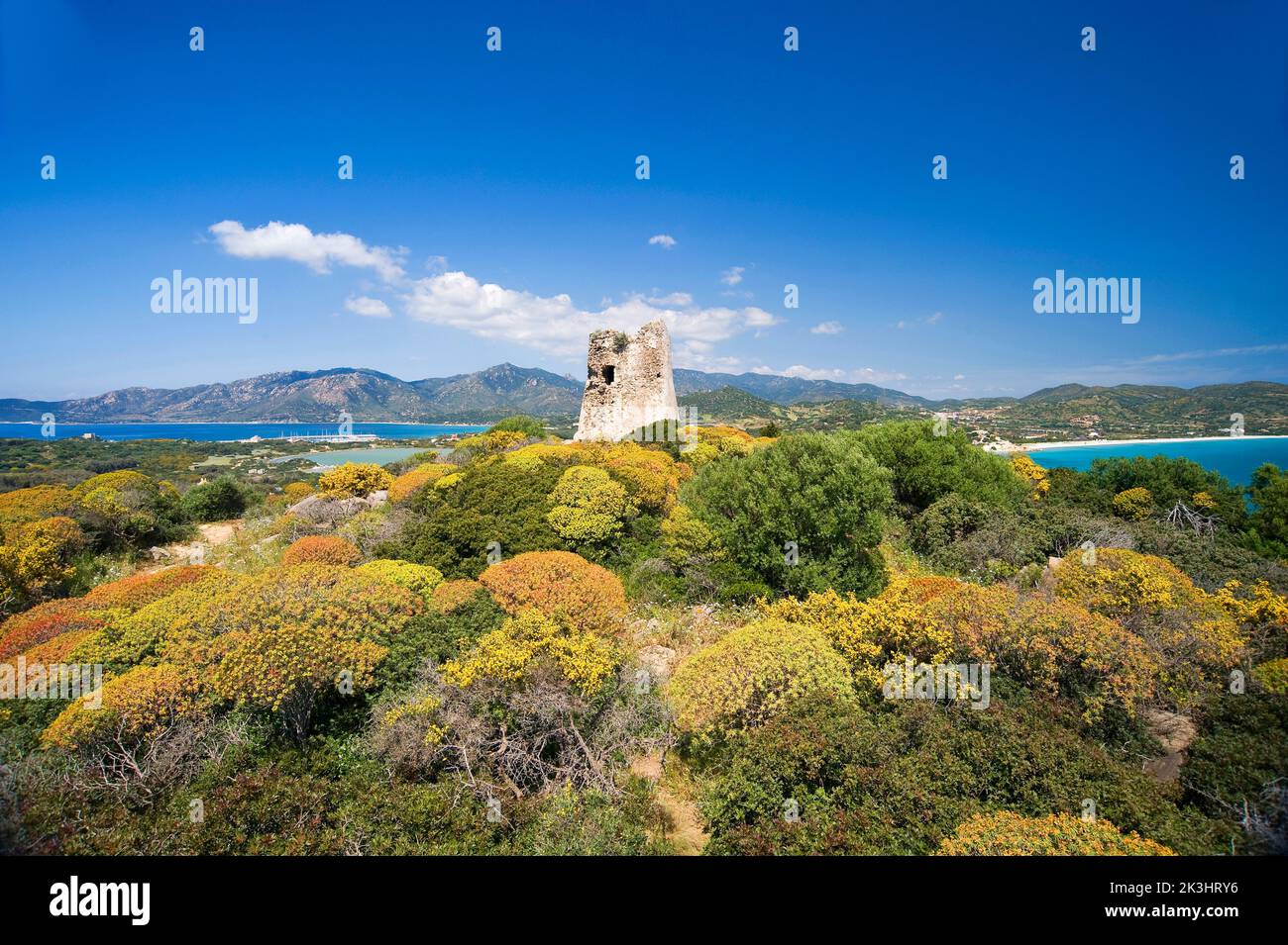Cala Giunco, Villasimius, Provincia di Cagliari, Sardinien, Italien Stockfoto