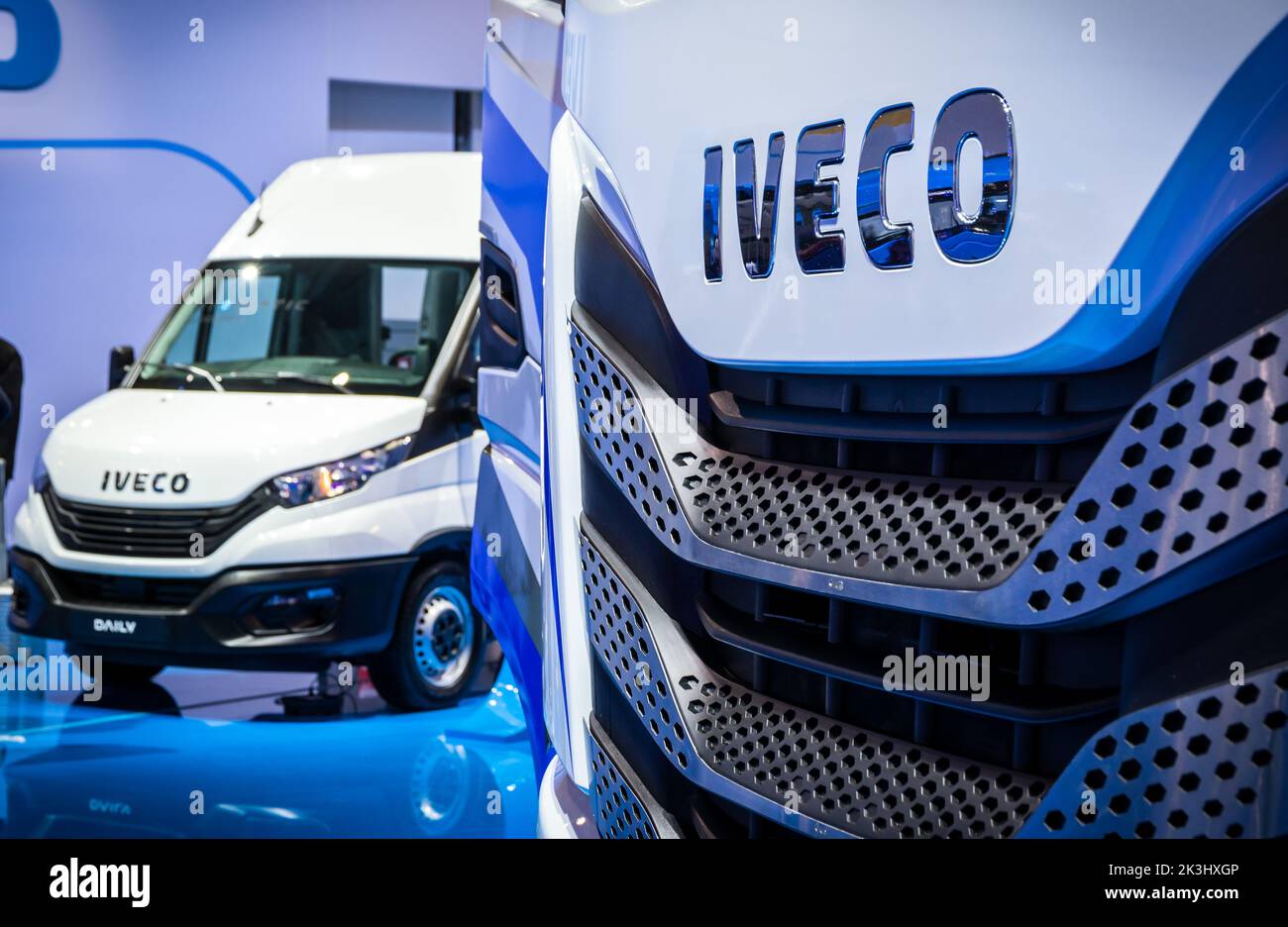 Neue Iveco Lkw und Transporter auf der IAA Hannover vorgestellt. Deutschland - 20. September 2022 Stockfoto