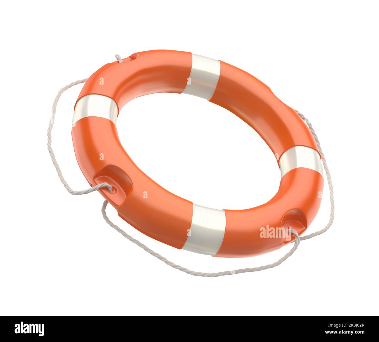Lifebuoy Ring isoliert auf weißem Hintergrund Stockfoto