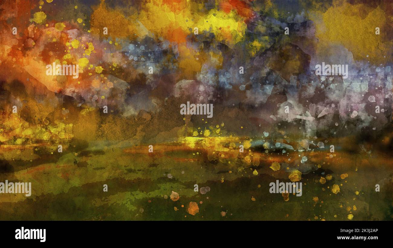 Abstraktes Aquarell Malerei Hintergrund. Aquarell auf Leinwand. Farbtextur. Pinselstriche von Farbe. Moderne Kunst. Zeitgenössische Kunst. Bunte Leinwand. Stockfoto