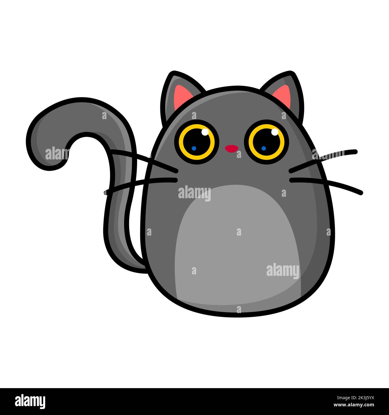 Graue katze der karikatur Stock-Vektorgrafiken kaufen - Alamy