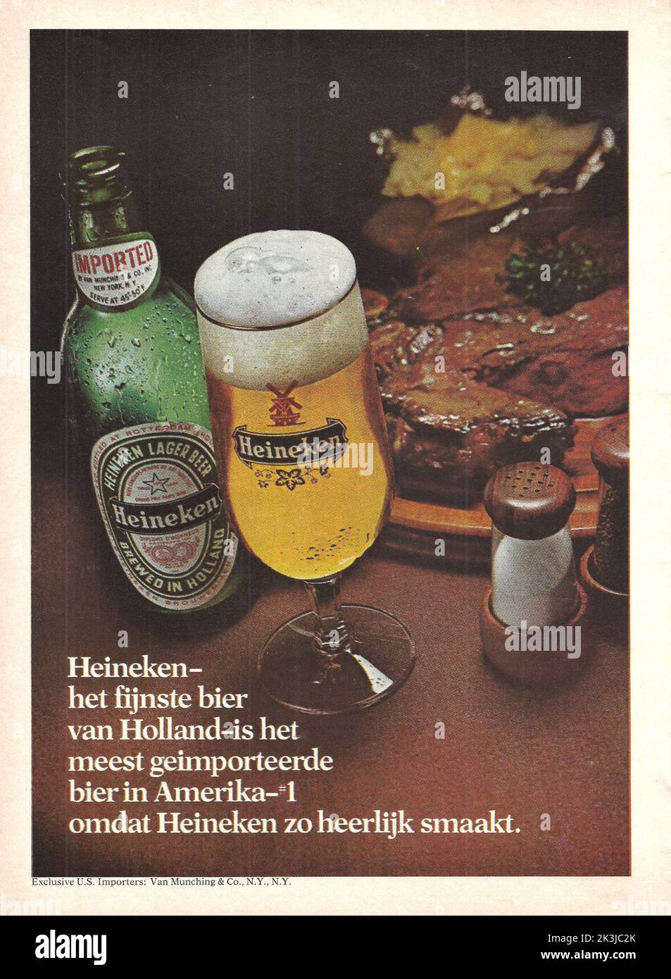 Heineken Bier Alkohol Heineken Glas Heineken Flasche Heineken Werbung Stockfoto