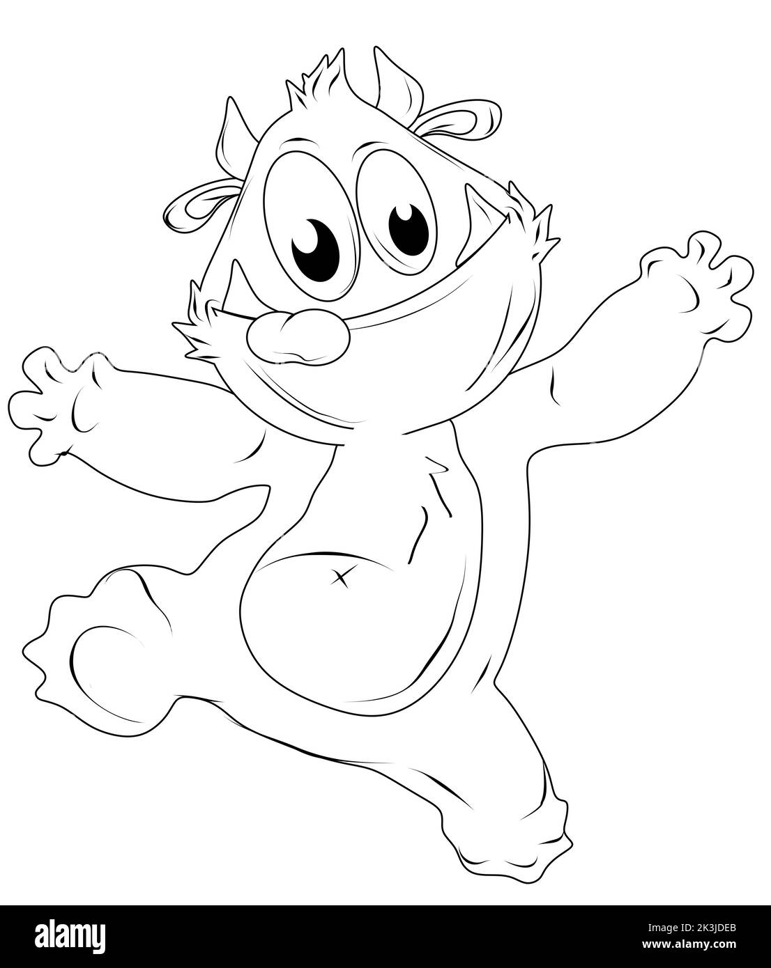 Malen lustige Monster Stockfoto