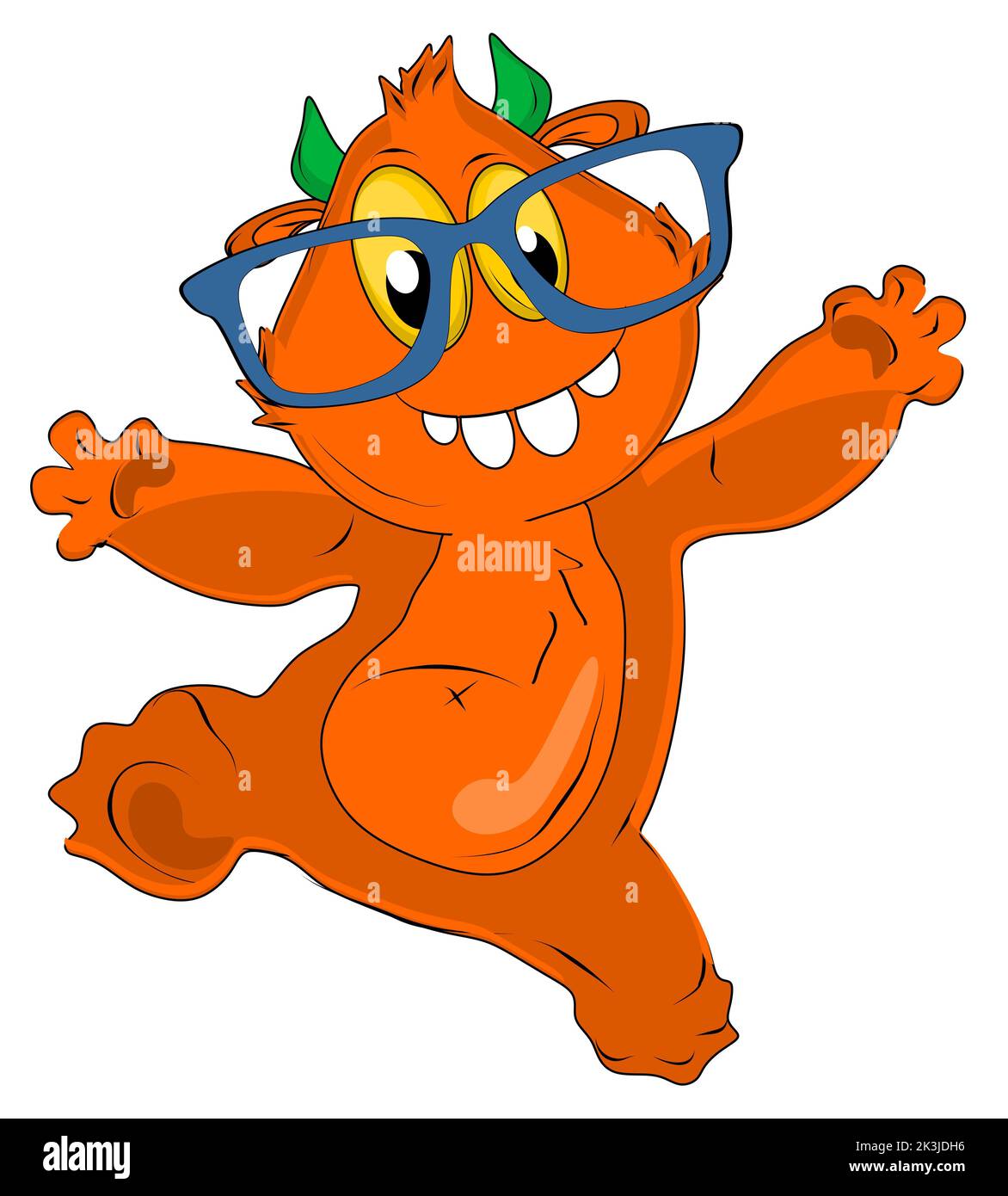 Monster mit großer Brille Stockfoto