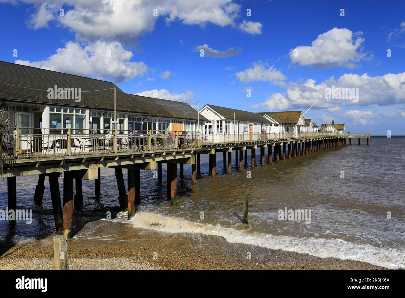 Der Pier in Southwold Town, Suffolk, England, Großbritannien Stockfoto